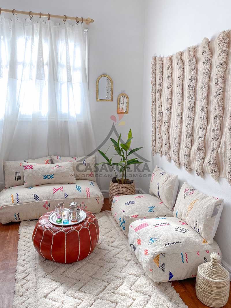 Moroccan Floor couch Floor Seating Unstuffed Complete set Long Floor ...